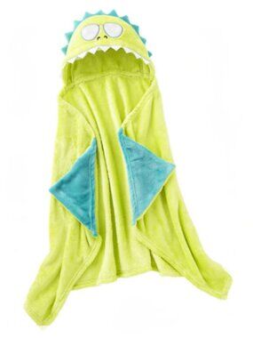 Kids Dinosaur Hooded Throw Plush Green Monster NEW